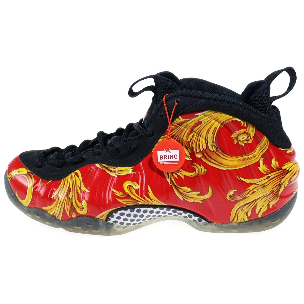 NIKE(ナイキ) 【観賞用 2014年製】 14SS×Supreme AIR FOAMPOSITE 1 シュプリーム エアフォームポジット ミッドカットスニーカー シューズ 652792-600 レッド