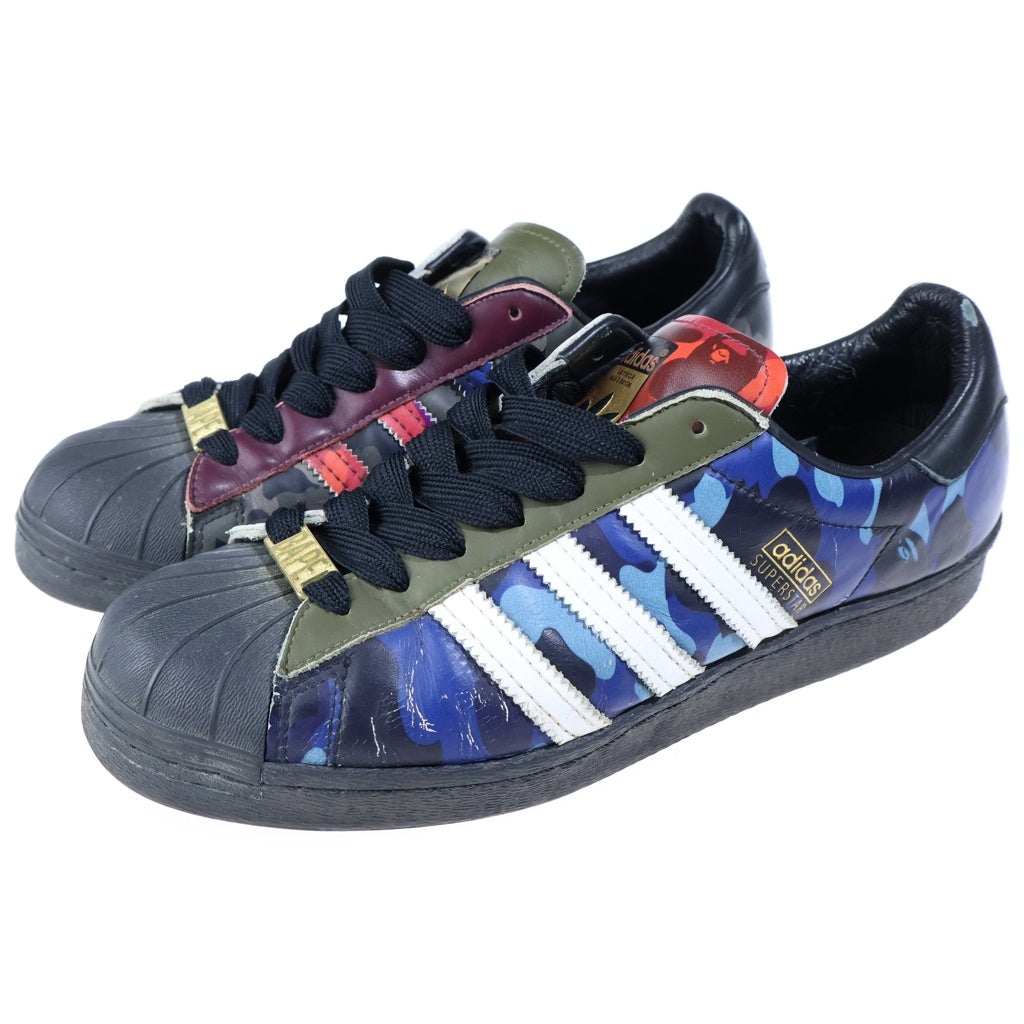 adidas(アディダス) ×A BATHING APE BAPE SUPERSTAR スーパースター 80s マルチ カモ ローカットスニーカー GZ8982 マルチカラー