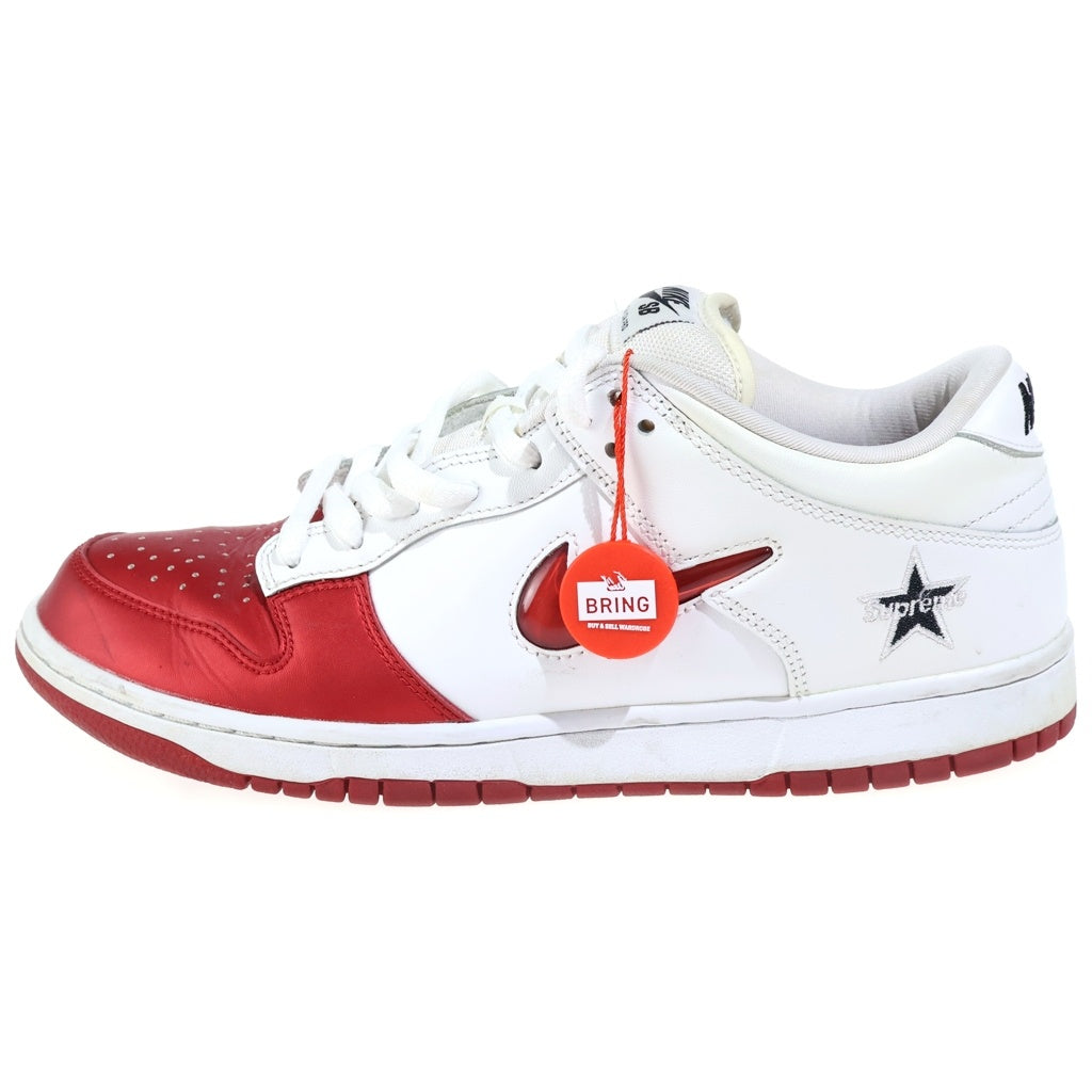 NIKE(ナイキ) 19AW ×SUPREME DUNK LOW Varsity Red White シュプリーム ダンク バーシティレッド ローカットスニーカー シューズ CK3480-600 ホワイト/レッド