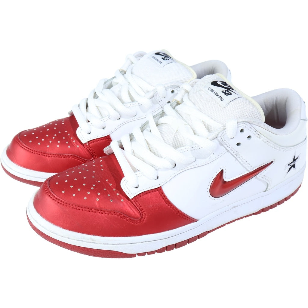NIKE(ナイキ) 19AW ×SUPREME DUNK LOW Varsity Red White シュプリーム ダンク バーシティレッド ローカットスニーカー シューズ CK3480-600 ホワイト/レッド
