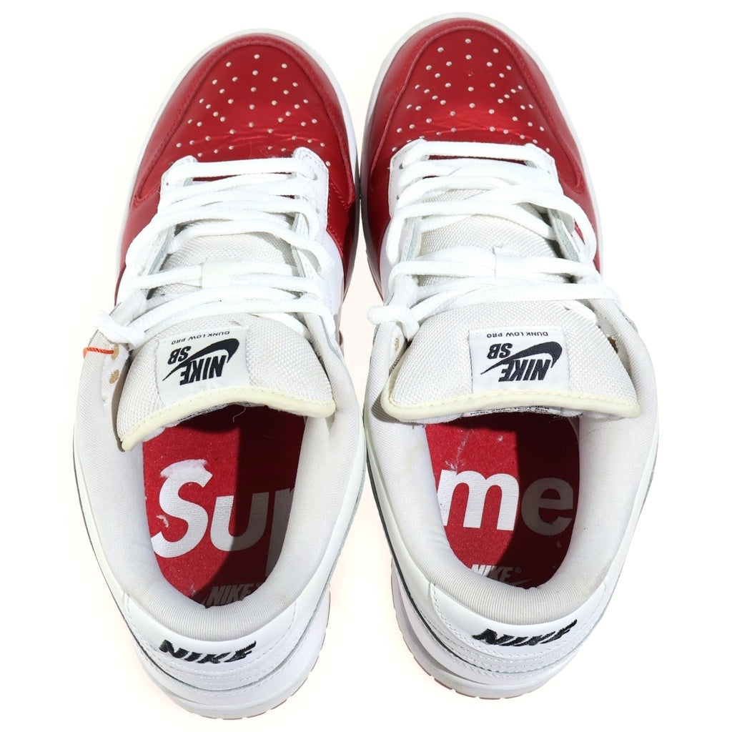 NIKE(ナイキ) 19AW ×SUPREME DUNK LOW Varsity Red White シュプリーム ダンク バーシティレッド ローカットスニーカー シューズ CK3480-600 ホワイト/レッド