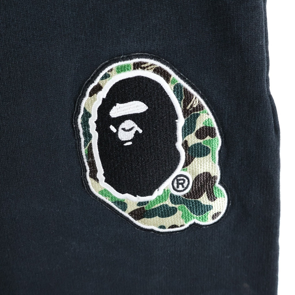 A BATHING APE(アベイシングエイプ) Patchwork Sweat Pant ロゴワッペン刺繍 パッチワーク スウェット パンツ 001PTJ301007M ブラック