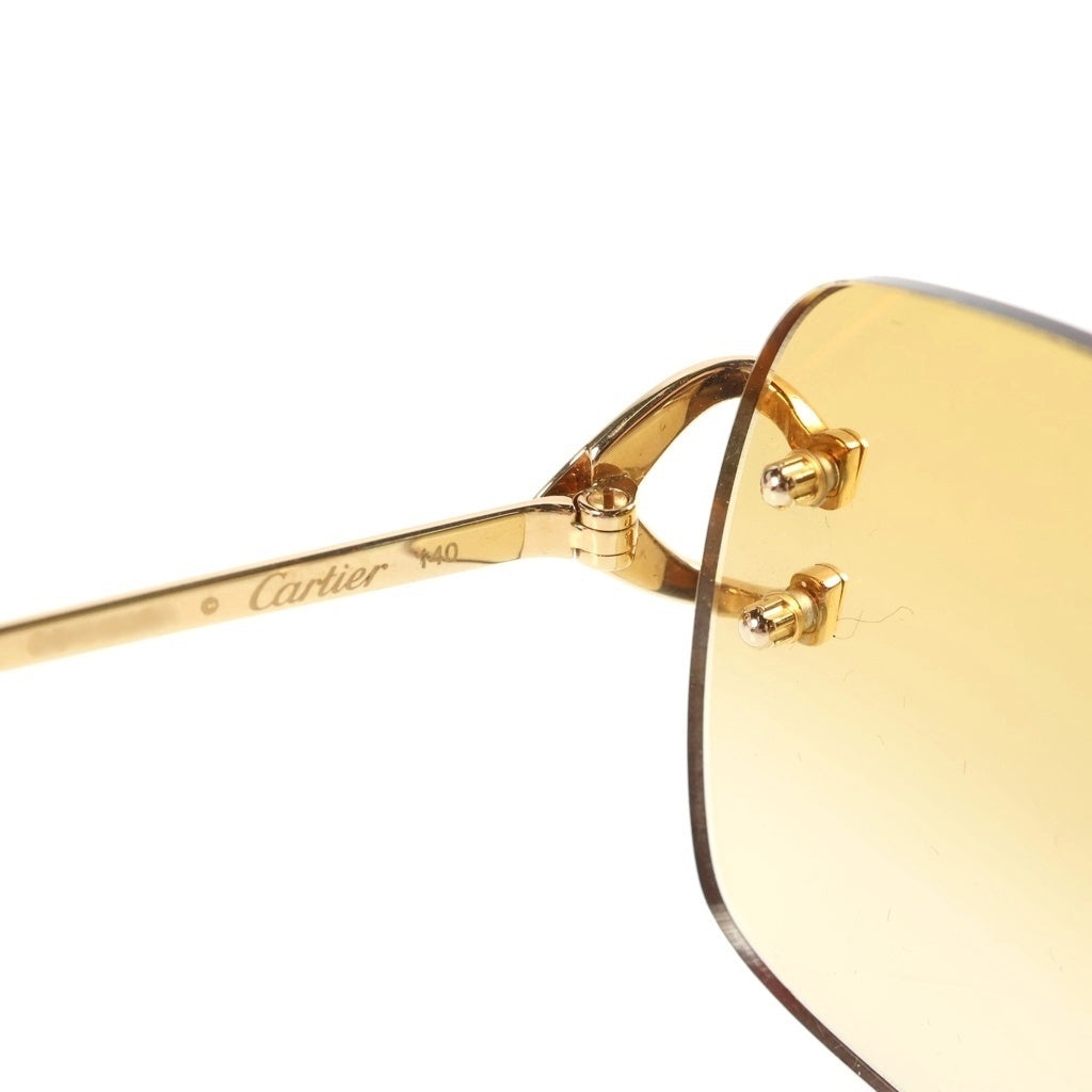 Cartier(カルティエ) Square Sunglasses スクエア イエローカラーレンズ サングラス アイウェア 眼鏡 ゴールド CT0330S レディース