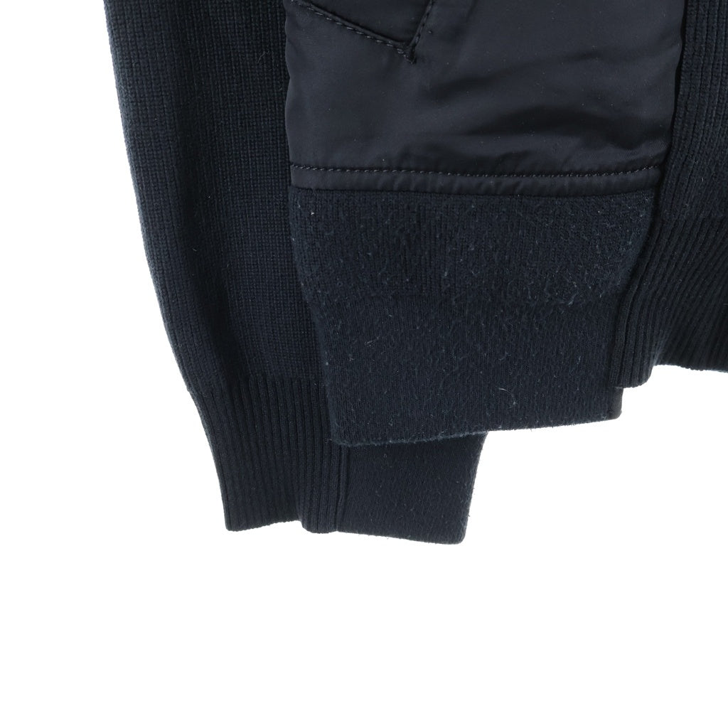 Sacai(サカイ) MA-1 ポケット付き ドッキングクルーネック長袖ニットセーター レディース ブラック SCM-041