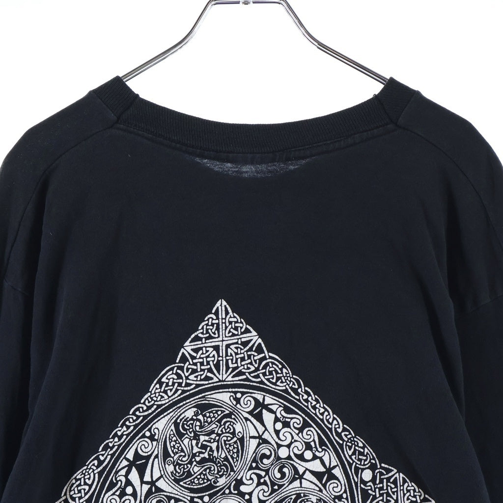 VINTAGE(ヴィンテージ) 90S FASHION VICTIM LONGSLEEVE TEE ファッション ヴィクティム 両面プリント クルーネック長袖Tシャツカットソー ロンT ブラック