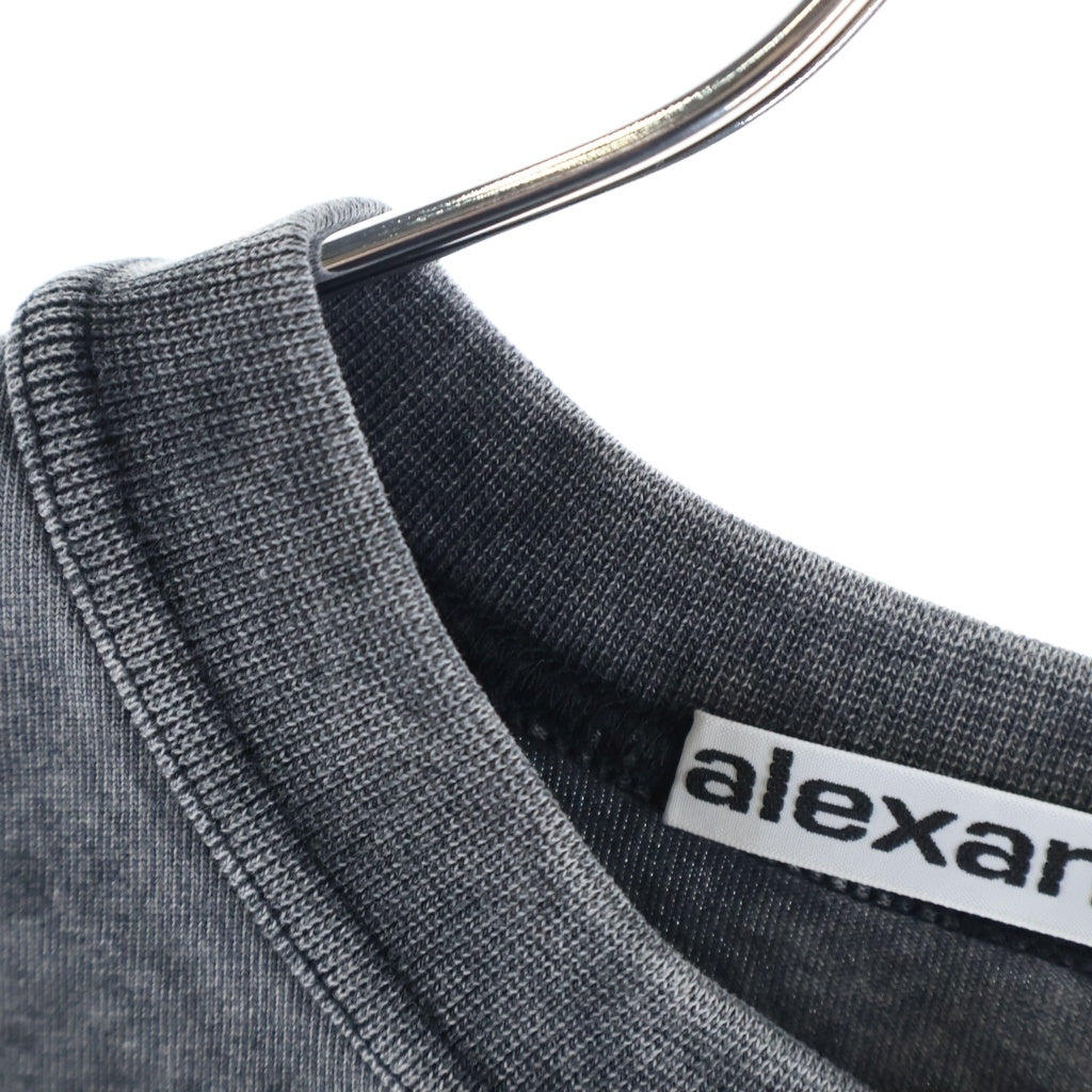 ALEXANDER WANG(アレキサンダーワン) Chrome Graphic T-Shirt クローム グラフィック ウォッシュド加工 クルーネック半袖Tシャツカットソー グレー UCC3221542