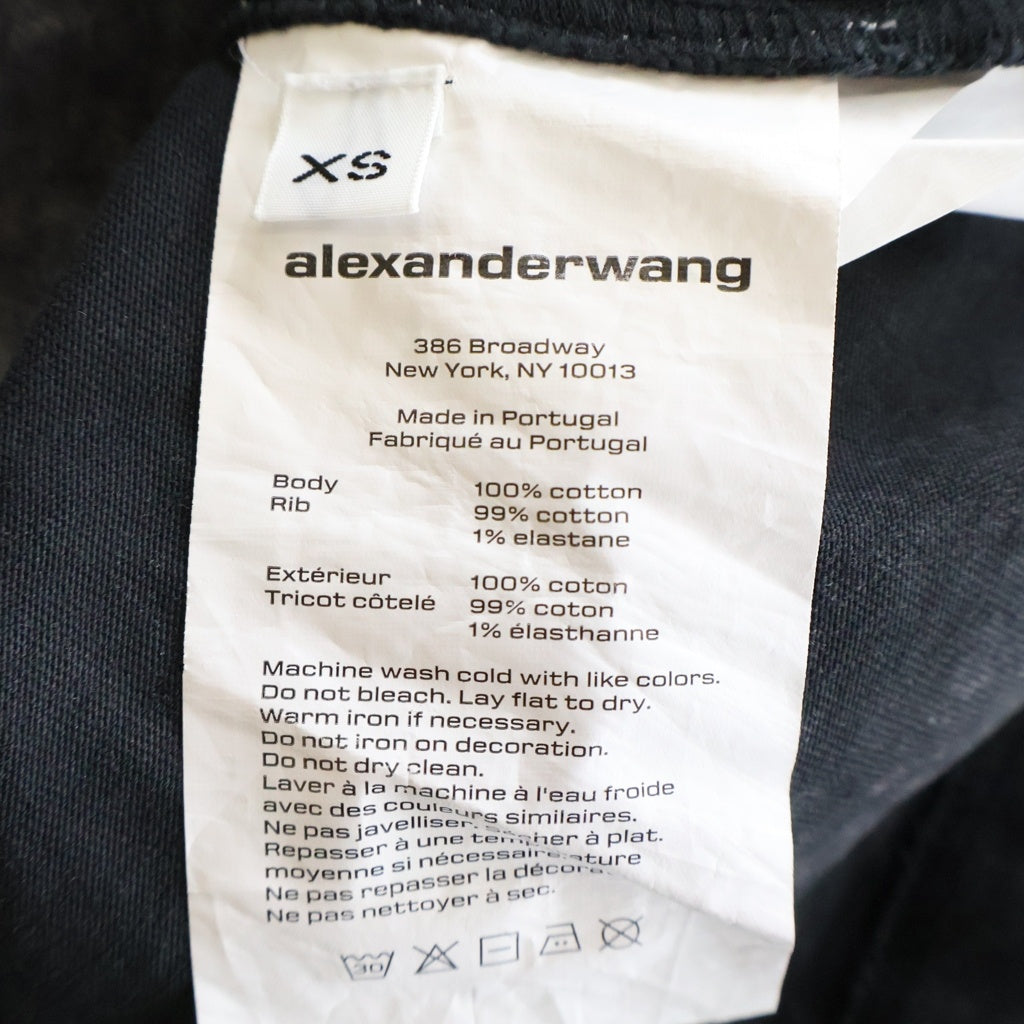 ALEXANDER WANG(アレキサンダーワン) Chrome Graphic T-Shirt クローム グラフィック ウォッシュド加工 クルーネック半袖Tシャツカットソー グレー UCC3221542