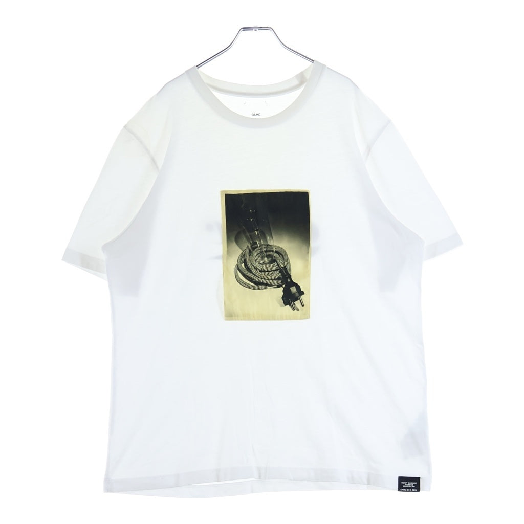OAMC(オーエーエムシー) 24SS Graphic T-Shirts 24E28OAJ13 フロントグラフィックロゴプリント クルーネック半袖Tシャツカットソー ホワイト