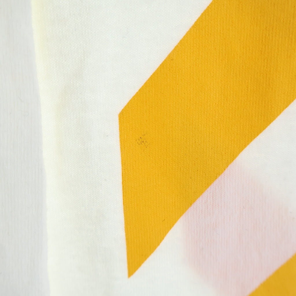 OFF-WHITE(オフホワイト) CARAVANGGIO PAINTING L/S TEE OMAB001F21JER004 カラヴァッジオ ペインティング フロントロゴプリント クルーネック長袖Tシャツカットソー ロンT ホワイト
