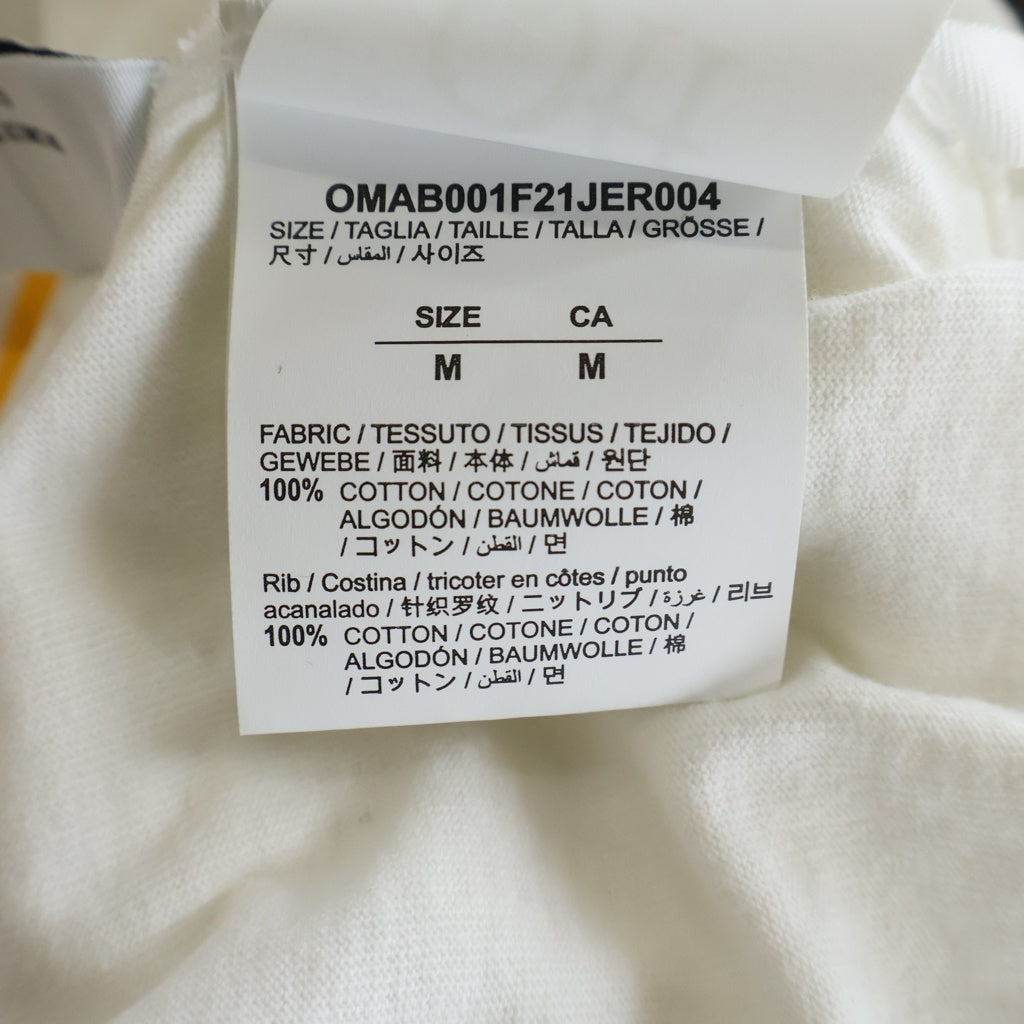 OFF-WHITE(オフホワイト) CARAVANGGIO PAINTING L/S TEE OMAB001F21JER004 カラヴァッジオ ペインティング フロントロゴプリント クルーネック長袖Tシャツカットソー ロンT ホワイト
