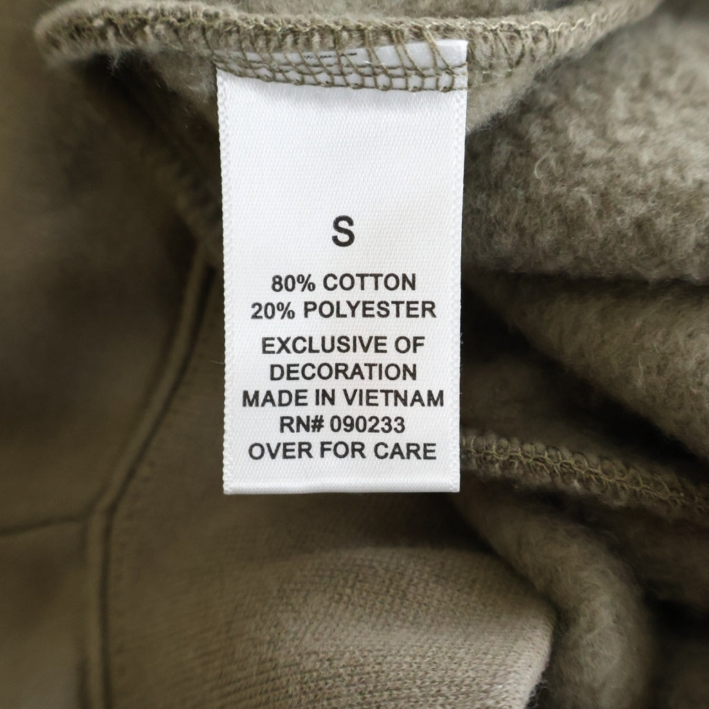 FEAR OF GOD ESSENTIALS(フィアオブゴッド エッセンシャルズ) 20AW Half Zip Pullover Cement ヘザーオートミール 両面ラバーロゴプリント ハーフジップスウェットトレーナー グレージュ