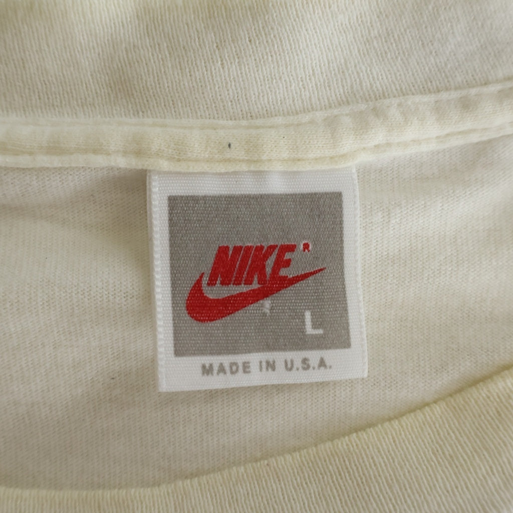 NIKE(ナイキ) 90S VINTAGE 1990 JORDAN PRINT T-SHIRT ヴィンテージ 銀タグ マイケルジョーダン MVP旋盤 クルーネック半袖Tシャツカットソー ホワイト