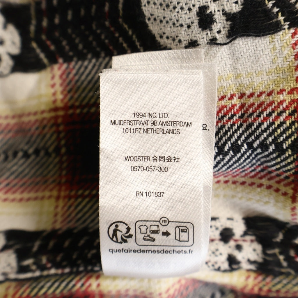 SUPREME(シュプリーム) 25AW × Number (N)ine Hooded Flannel Shirt ナンバーナイン フーデット フランネル 長袖チェックシャツ マルチカラー