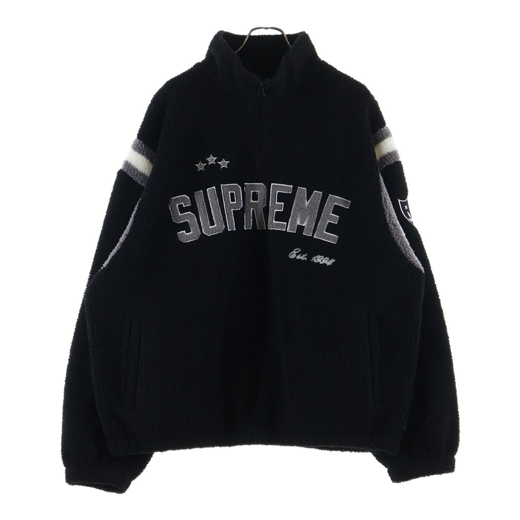 SUPREME(シュプリーム) 23AW Arc Half Zip Fleece Pullover アーク ハーフ ジップ ボアフリース プルオーバー ジャケット ブラック