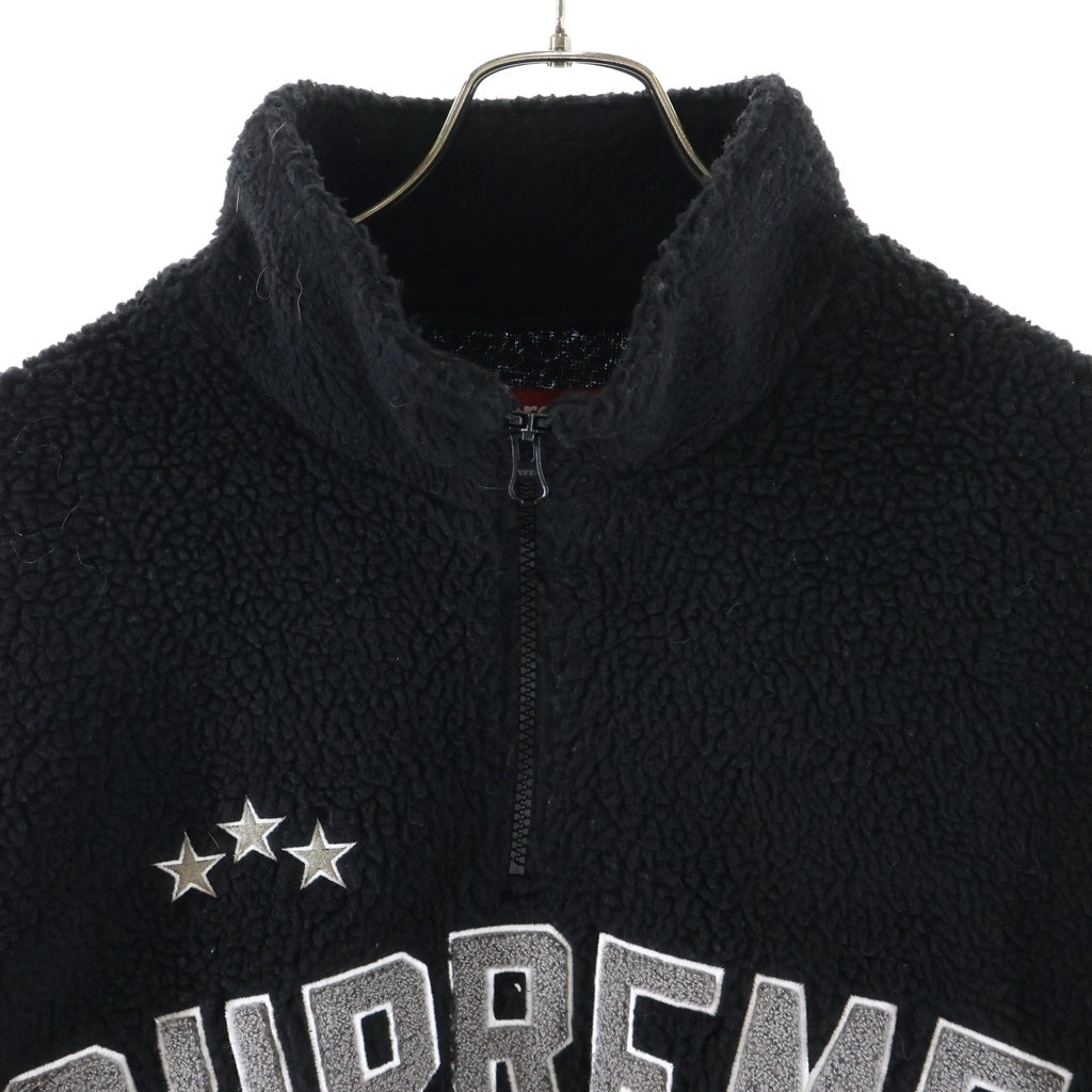 SUPREME(シュプリーム) 23AW Arc Half Zip Fleece Pullover アーク ハーフ ジップ ボアフリース プルオーバー ジャケット ブラック