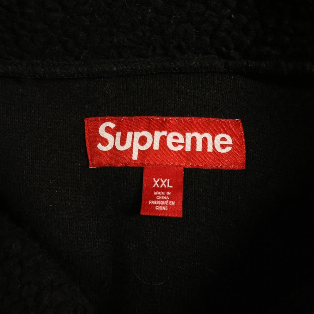 SUPREME(シュプリーム) 23AW Arc Half Zip Fleece Pullover アーク ハーフ ジップ ボアフリース プルオーバー ジャケット ブラック