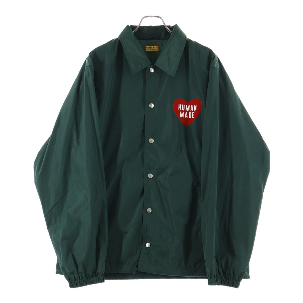 HUMAN MADE(ヒューマンメイド) 25AW Coach Jacket ワンポイントロゴプリント コーチジャケット グリーン HM30JK039