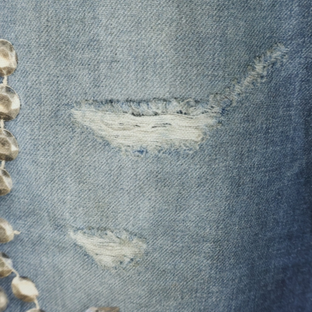 Acne Studios(アクネ ストゥディオズ) 1981 Loose Fit Denim クリスタル リボン トロンプルイユプリント ルーズフィットジーンズ デニムパンツ インディゴ FN-UX-TROU000052