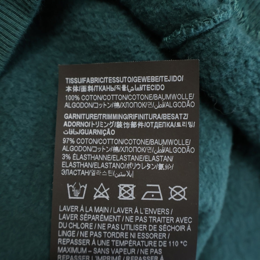 SAINT LAURENT PARIS(サンローランパリ) 22AW フロントロゴ刺繍 クルーネック長袖スウェットトレーナー グリーン 737738