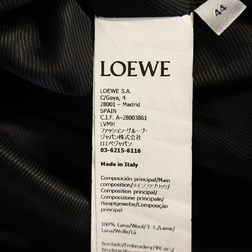 LOEWE(ロエベ) Anagram Puffer Jacket アナグラム 刺繍 ウール 中綿 パファージャケット ブラック H526Y05WAC