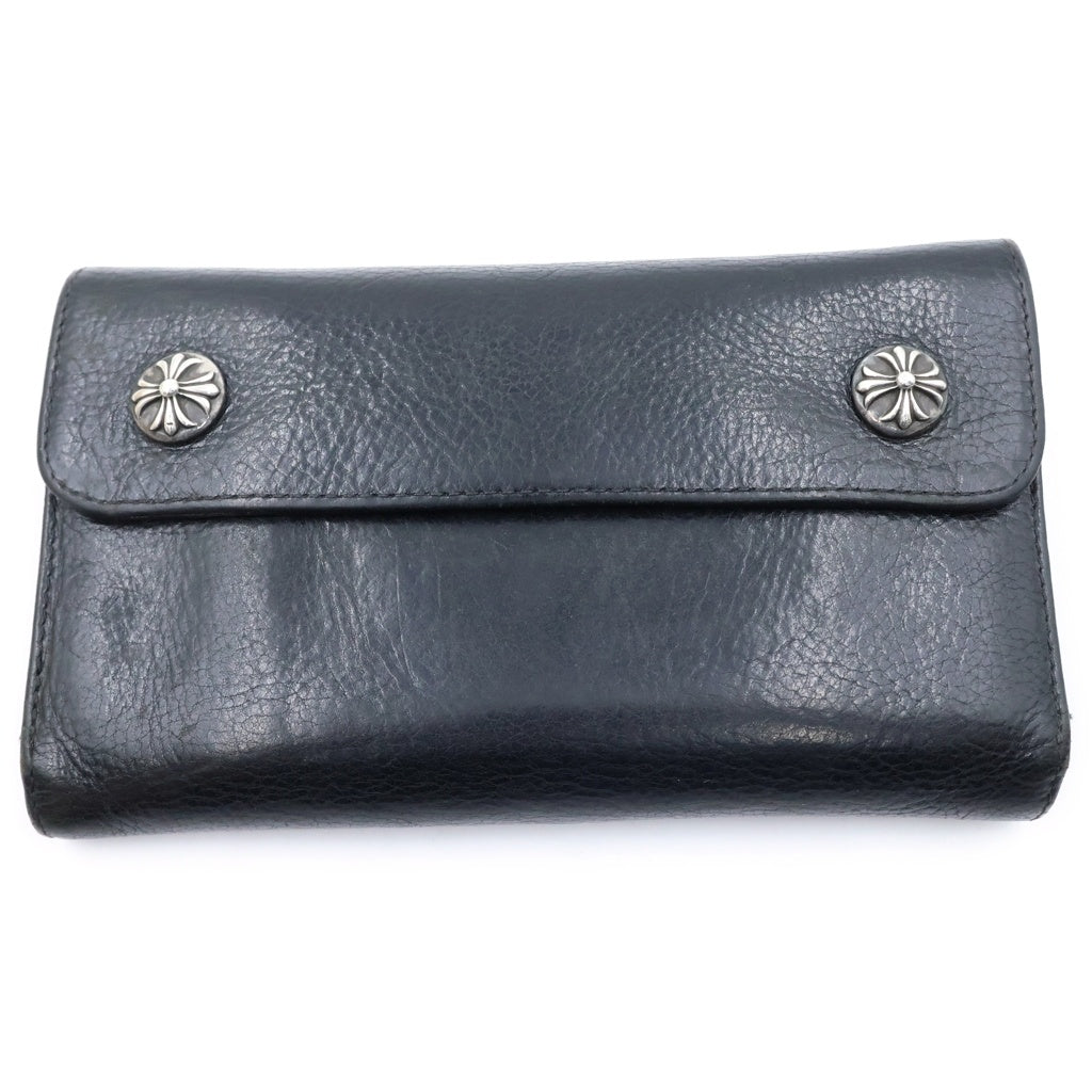 CHROME HEARTS(クロムハーツ) WAVE ウェーブ レザーウォレット 財布 ブラック