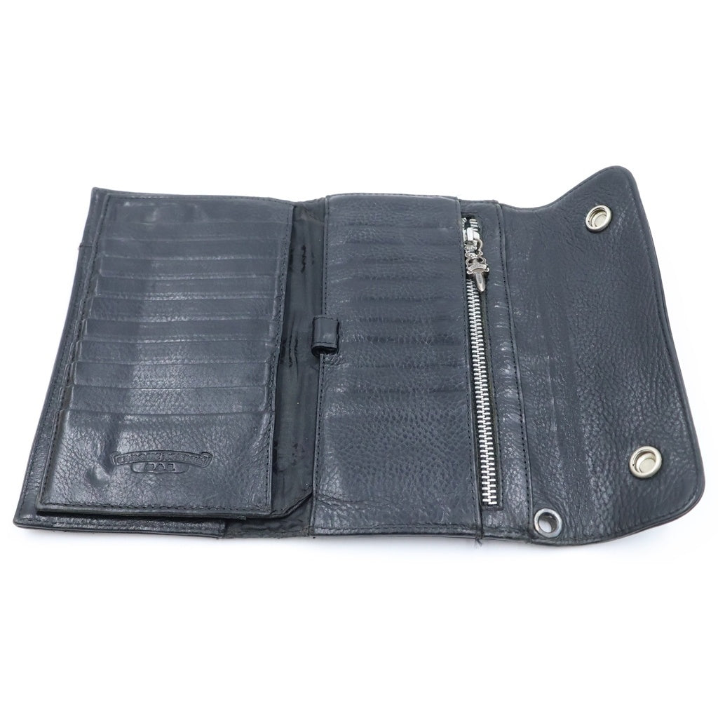 CHROME HEARTS(クロムハーツ) WAVE ウェーブ レザーウォレット 財布 ブラック