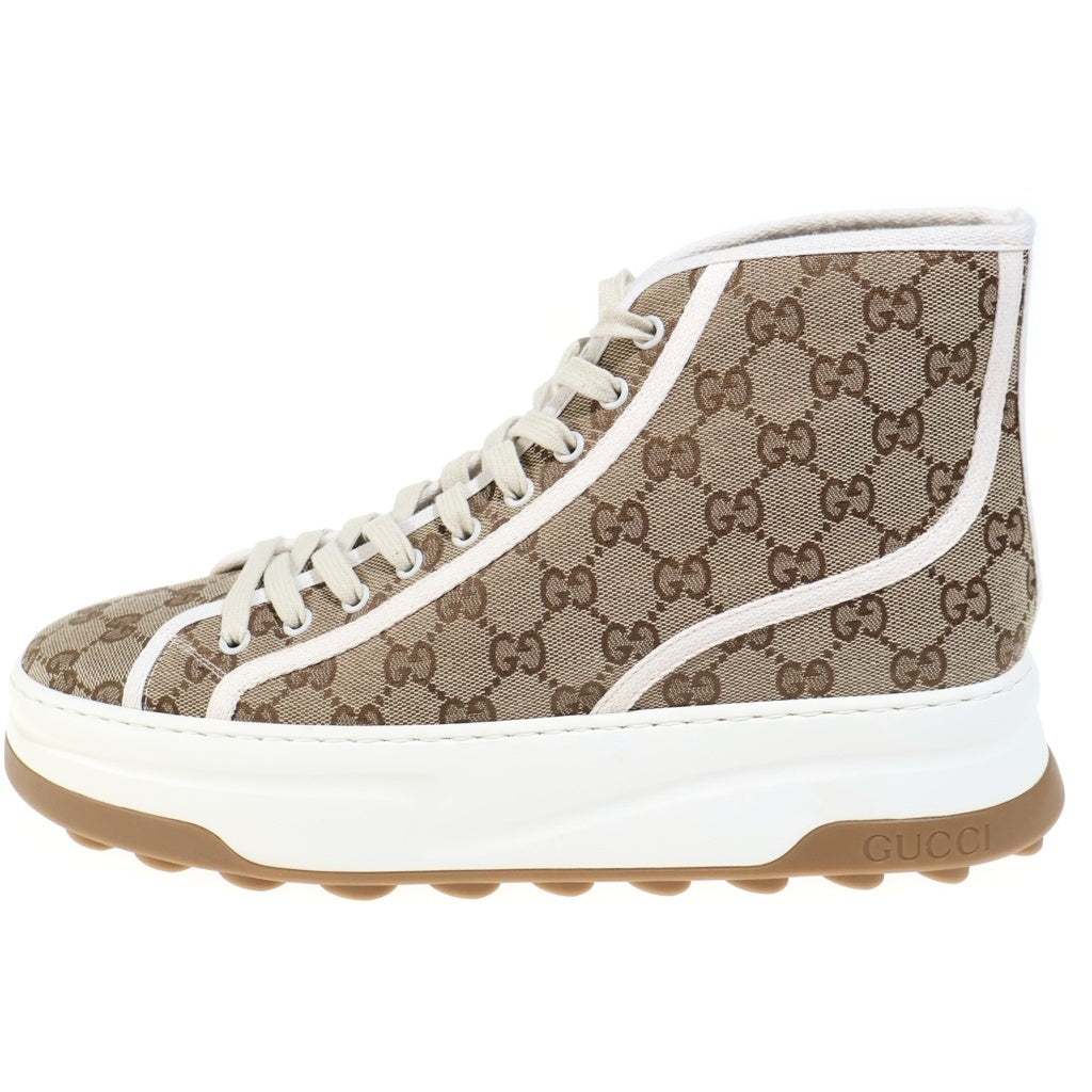 GUCCI(グッチ) GUCCI TENNIS 1977 グッチ テニス GGキャンバス ハイカットスニーカー ベージュ 745999