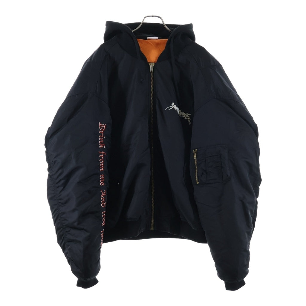 VETEMENTS(ヴェトモン) 16AW Total Fucking Darkness Bomber jacket トータルファッキンダークネス ボンバージャケット ブラック MH17JA12