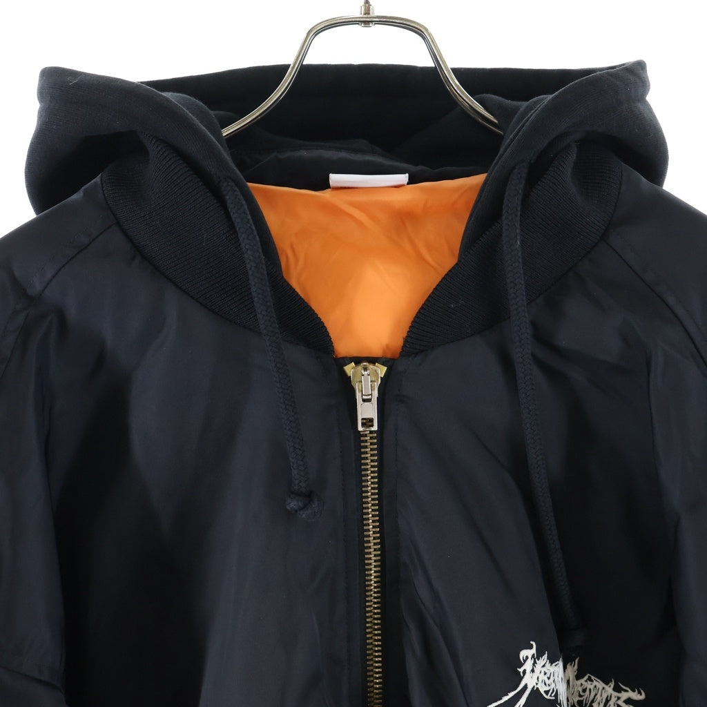 VETEMENTS(ヴェトモン) 16AW Total Fucking Darkness Bomber jacket トータルファッキンダークネス ボンバージャケット ブラック MH17JA12