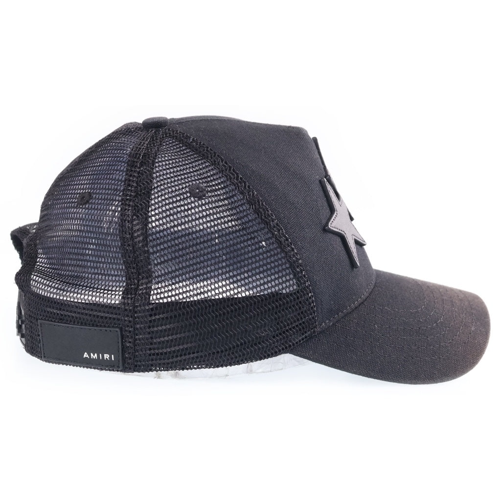 AMIRI(アミリ) 3 STAR TRUCKER HAT スリースター トラッカーハット メッシュキャップ ブラック SR1XMAH002SAMHDC