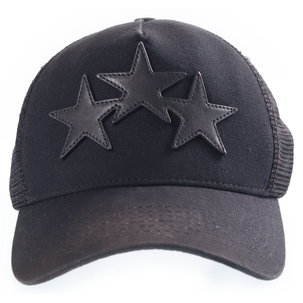 AMIRI(アミリ) 3 STAR TRUCKER HAT スリースター トラッカーハット メッシュキャップ ブラック SR1XMAH002SAMHDC