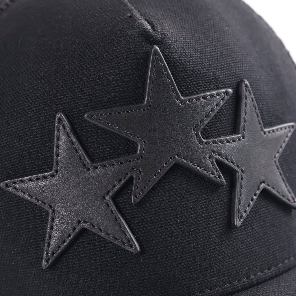 AMIRI(アミリ) 3 STAR TRUCKER HAT スリースター トラッカーハット メッシュキャップ ブラック SR1XMAH002SAMHDC