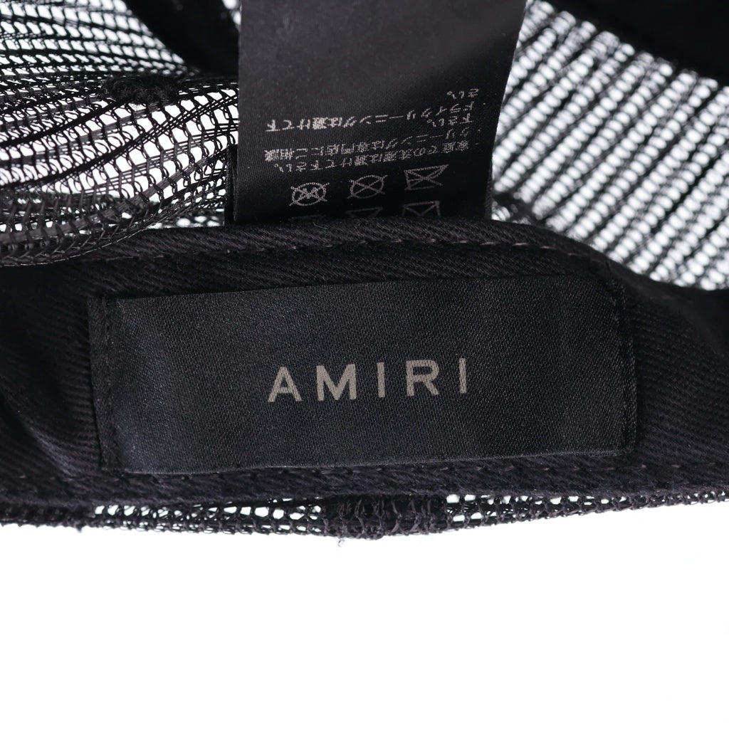 AMIRI(アミリ) 3 STAR TRUCKER HAT スリースター トラッカーハット メッシュキャップ ブラック SR1XMAH002SAMHDC