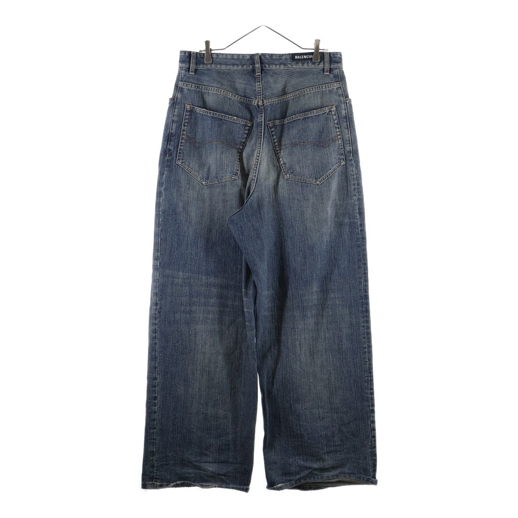 BALENCIAGA(バレンシアガ) 23SS BAGGY DENIM PANT ウォッシュド加工 バギーデニムパンツ インディゴ TD80 745213 TNW65