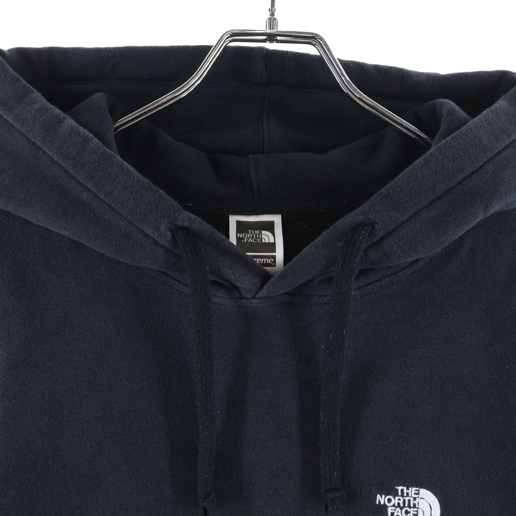 SUPREME(シュプリーム) 22SS ×THE NORTH FACE Bandana Hooded SweatShirt ×ノースフェイス バンダナフーディースウェットプルオーバーパーカー ブラック/ライトブルー NT022081