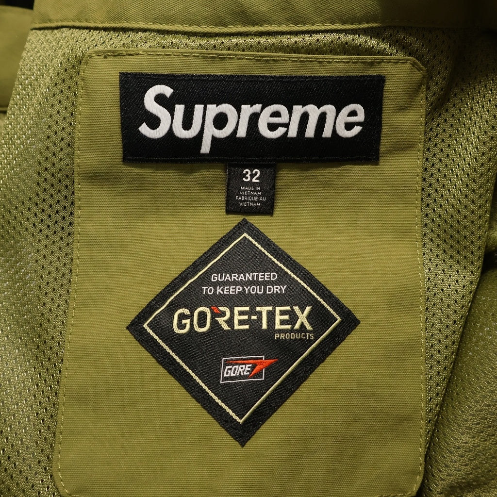 SUPREME(シュプリーム) 25SS GORE-TEX Stripe Pant ロゴ 刺繍 ナイロン ライン パンツ カーキ