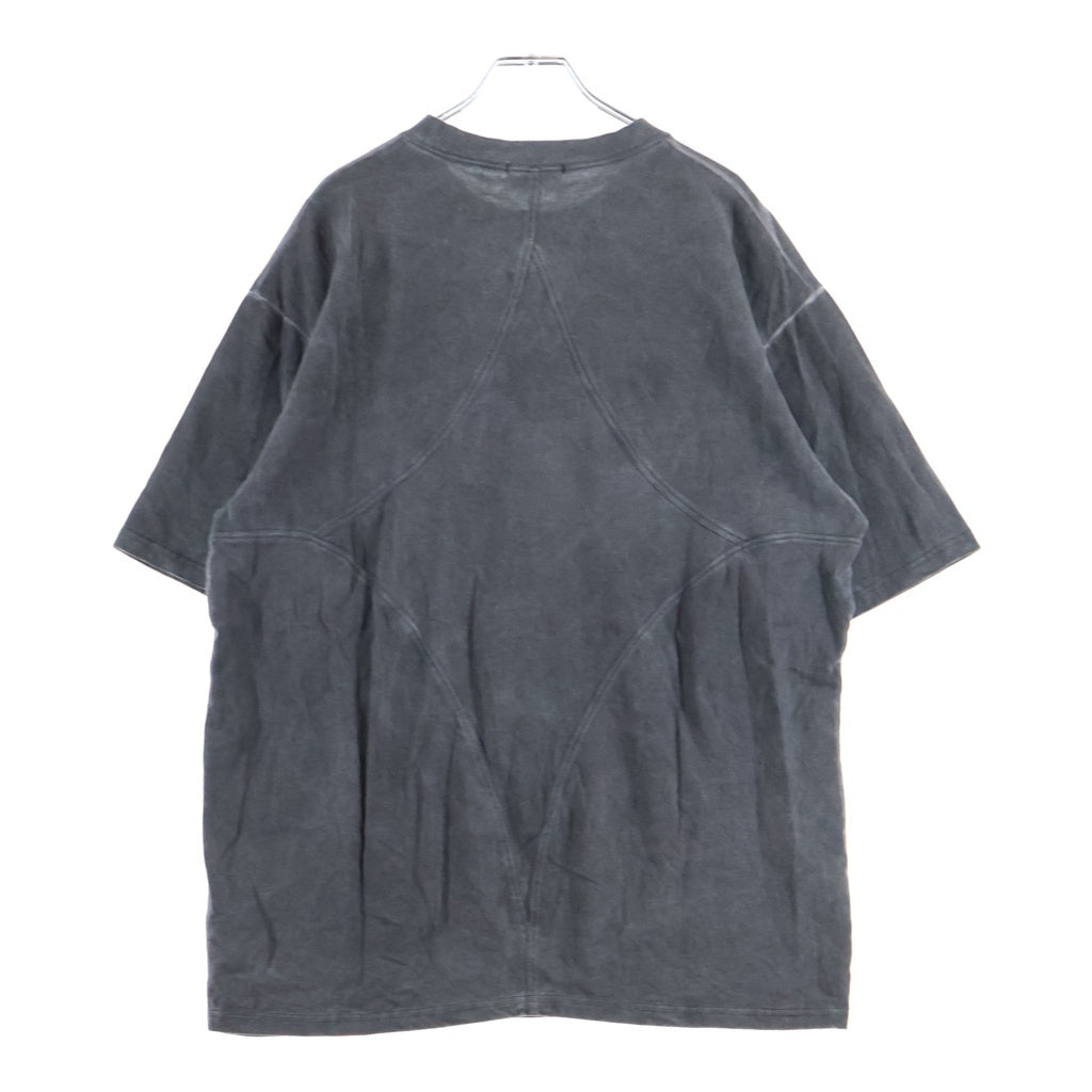 THUG CLUB(サグクラブ) 24SS TC BASIC T-SHIRT フェード加工 フロントロゴクルーネック半袖Tシャツカットソー グレー TC24TS0507