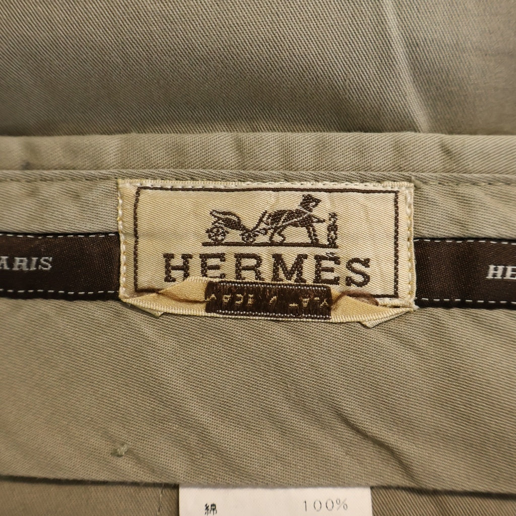 HERMES(エルメス) Cotton Wide Work Pants コットンワイドワークパンツ チノパン ベージュ 06502