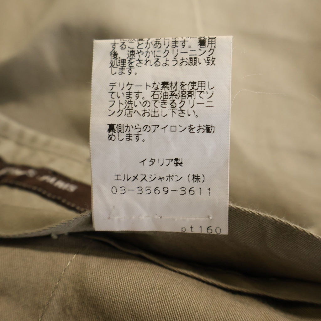 HERMES(エルメス) Cotton Wide Work Pants コットンワイドワークパンツ チノパン ベージュ 06502