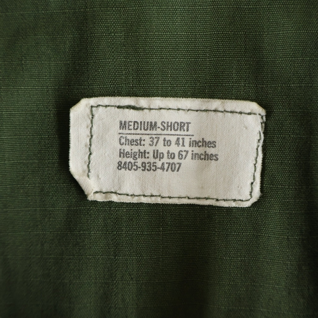 MILITARY(ミリタリー) 70S VINTAGE 5th Jungle Fatigue Jacket ヴィンテージ ジャングル ファティーグ ジャケット リップストップ カーキ 8405-935-4704