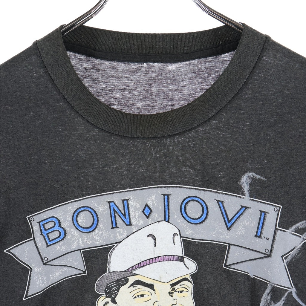 VINTAGE(ヴィンテージ) 80S VINTAGE BON JOVI THE BROTHERHOOD ON TOUR EURO T-SHIRT ヴィンテージ シングルステッチ 1988コピーライト ボン ジョヴィ ザ ブラザーフッド オン ツアー ユーロ 半袖Tシャツ