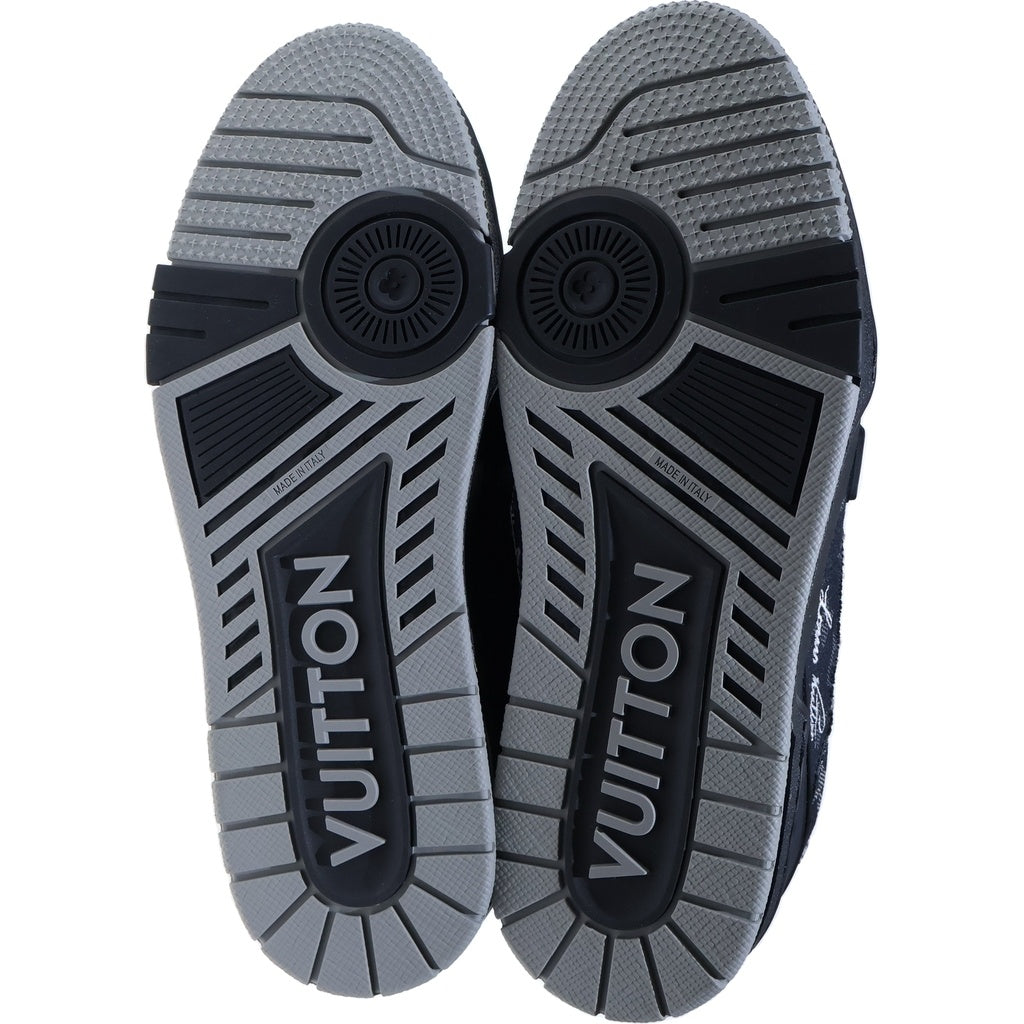 LOUIS VUITTON(ルイヴィトン) 23AW LV トレイナーライン モノグラムデニム ローカットスニーカー ブラック 1AC4ZG