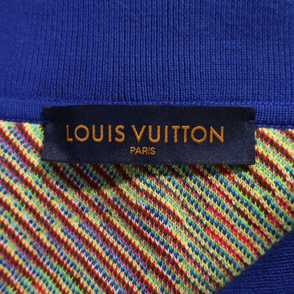 LOUIS VUITTON(ルイヴィトン) 21SS ダミエ ディストーデット ハーフジップニット マルチカラー ブルー RM211 ZLW HKN79W