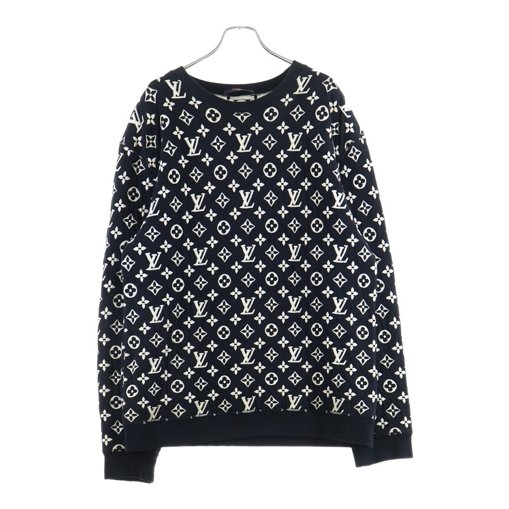 LOUIS VUITTON(ルイヴィトン) 20SS フルモノグラムジャカードクルーネックスウェットトレーナー ブラック RM201Q TCJ HIY53W