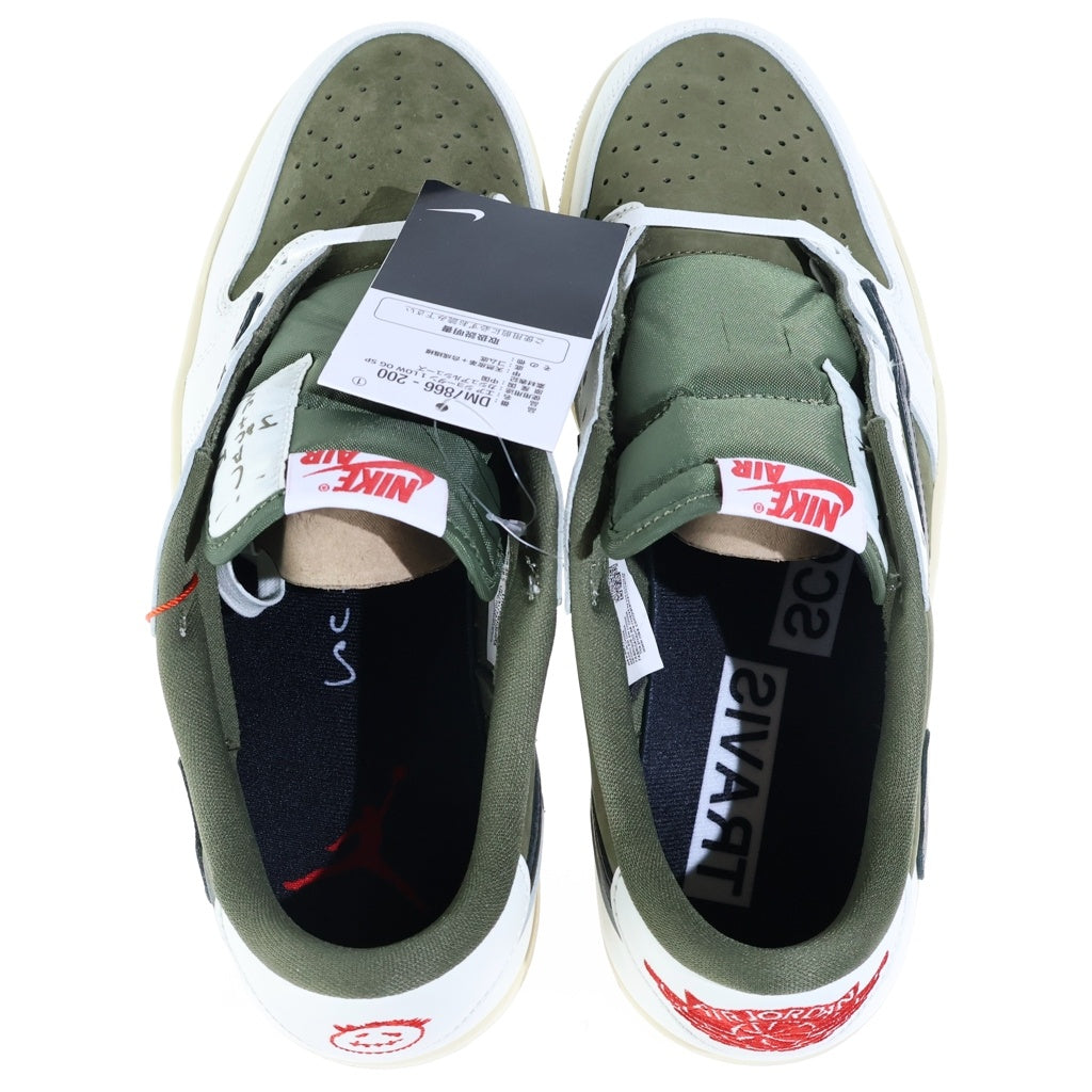 NIKE(ナイキ) ×TRAVIS SCOTT AIR JORDAN 1 LOW OG SP REVERSE OLIVE DM7866-200 トラヴィススコット エアジョーダン1 リバースオリーブ ローカットスニーカー US10.5/28.5cm