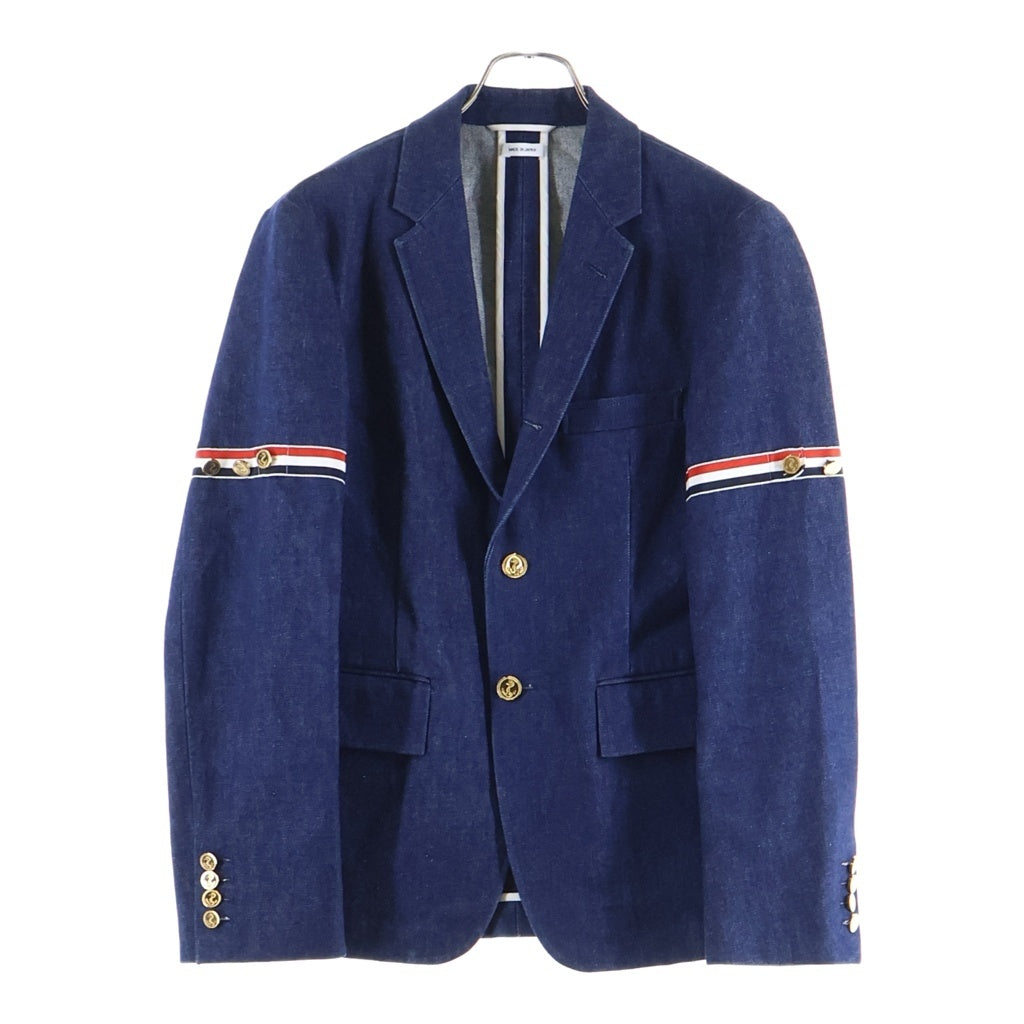 THOM BROWNE(トムブラウン) 21SS クラシック アンコンストラクテッド コットンジャケット インディゴ MJU527A-03028415