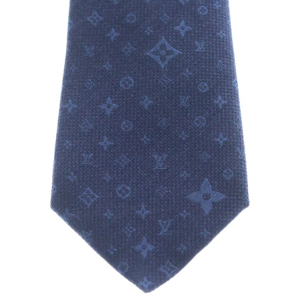 LOUIS VUITTON(ルイヴィトン) タイ クラヴァット モノグラム スターズ 7CM シルク混 ウール混 ネクタイ ネイビー MR3272 M78022