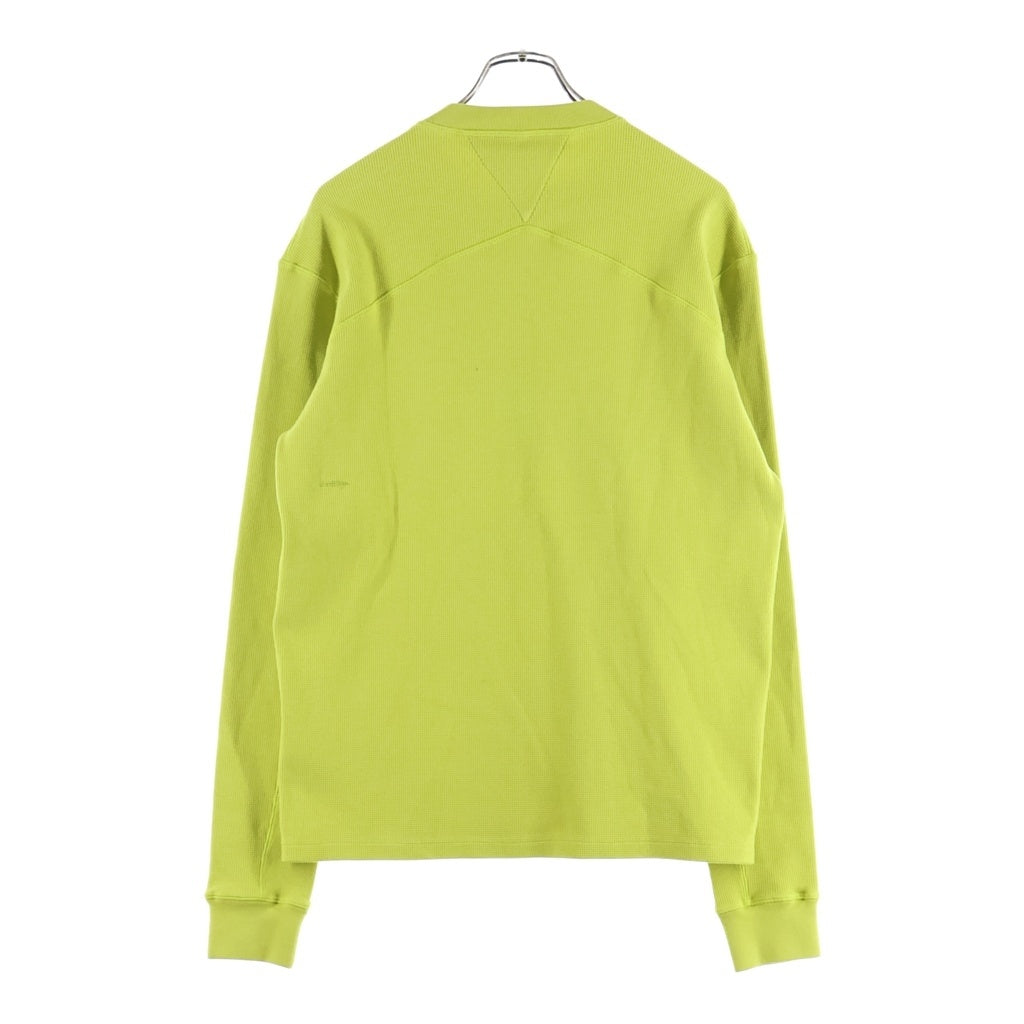BOTTEGA VENETA(ボッテガヴェネタ) 21SS SWEATER WAFFLE JERSEY OLIVE 649056 VOISO ワッフルジャージー クルーネック長袖Tシャツカットソー ロンT グリーン