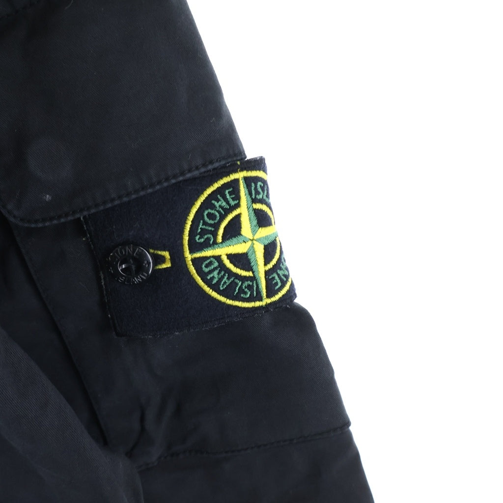 STONE ISLAND(ストーンアイランド) 25SS Supima Cotton Twill Stretch-TC Shirt スーピマ コットン ツイル ストレッチ ティーシー 半袖シャツ ブラック K2S151100007