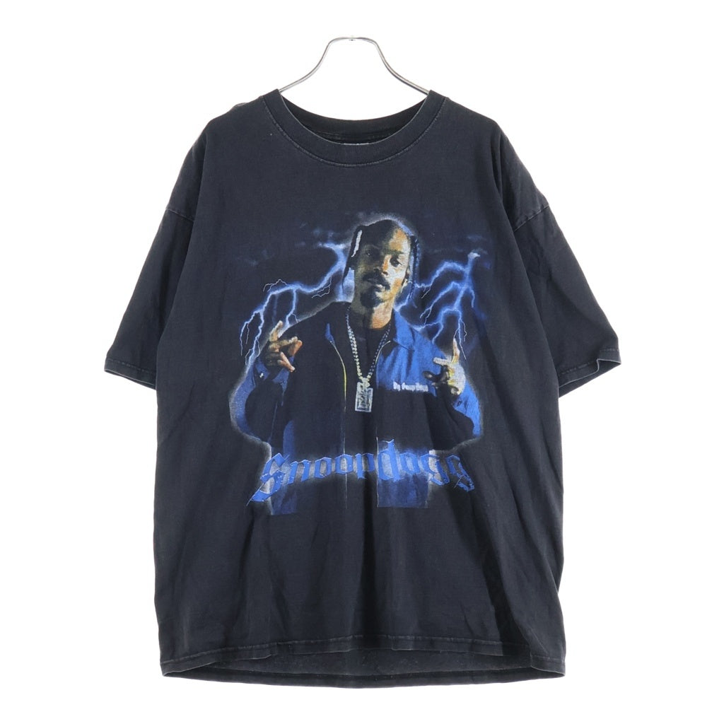 VINTAGE(ヴィンテージ) 00S Snoop Dogg Puff Pass Tour 2001 T-shirt スヌープドッグ GILDANタグ パフ パス ツアー 両面プリントクルーネック半袖Tシャツカットソー ブラック